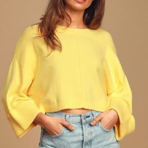 Lulus Soft Surroundings Yellow Knit Sweater